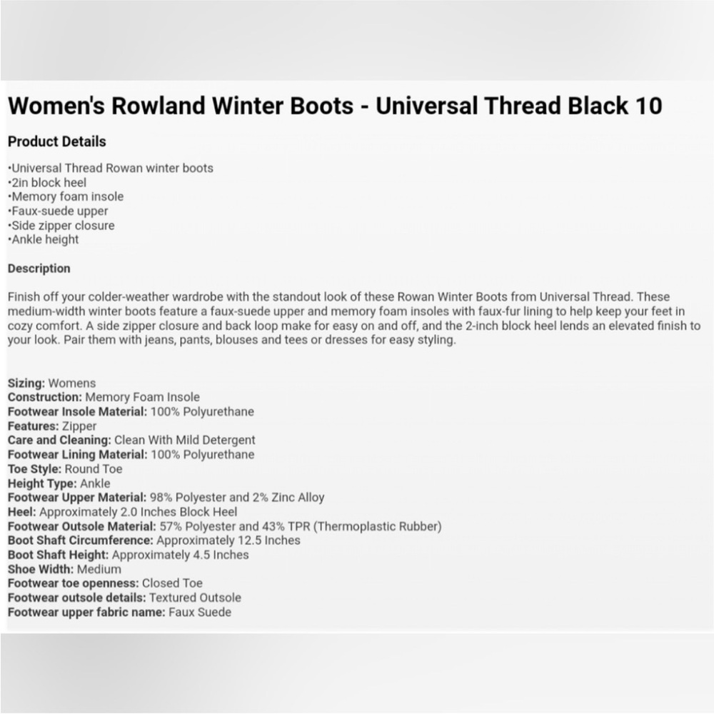 Universal Thread Rowen Boots - Picture 5 of 5